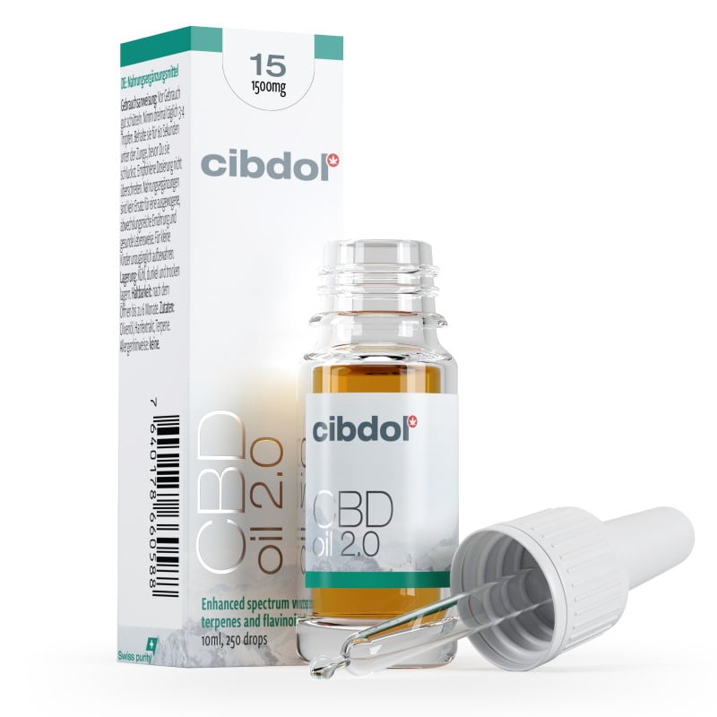 CBD Öl 15% von Cibdol - Premium CBD Öl mit einer leistungsstarken Konzentration von 15%. Erleben Sie die Vorteile von CBD mit unserem hochwertigen Öl von Cibdol.