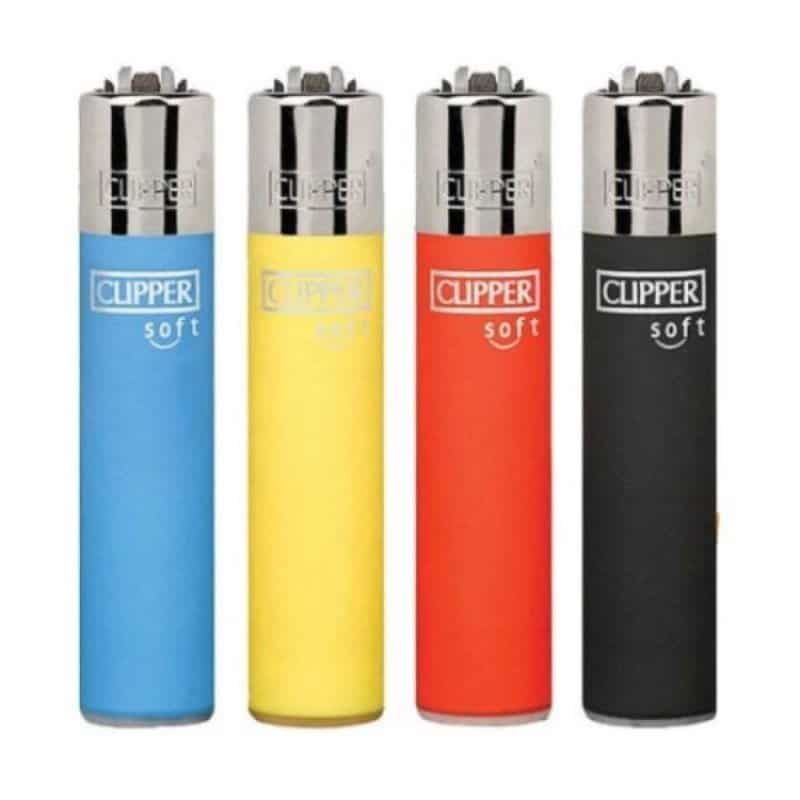 Clipper Feuerzeug Large Soft Touch - Ein großes, weiches Feuerzeug der Marke Clipper. Bequemer Griff und zuverlässige Flamme für deine Bedürfnisse.