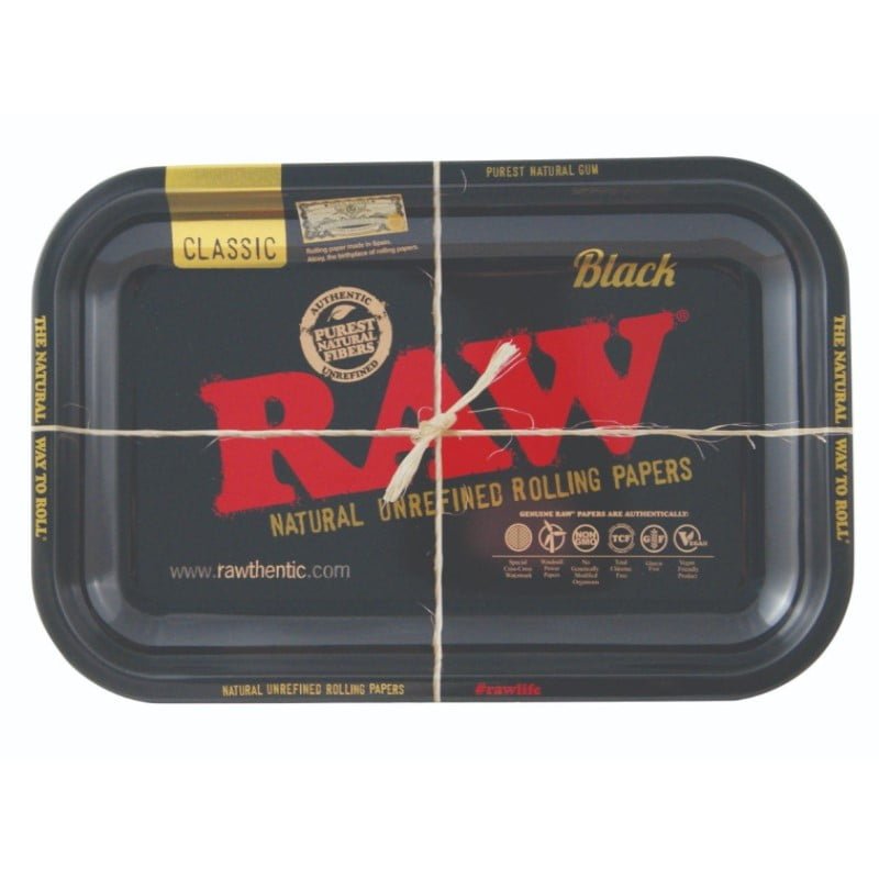 RAW Rolling Tray Black: Ein elegantes und praktisches Rolling Tray von RAW für organisiertes Rollen und Genießen.