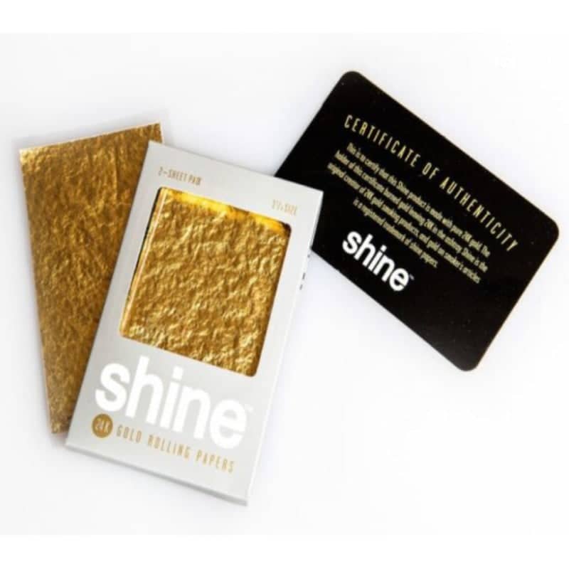 Shine 24K Goldene Rolling Paper: Eine luxuriöse und auffällige Wahl für ein einzigartiges und glamouröses Raucherlebnis.