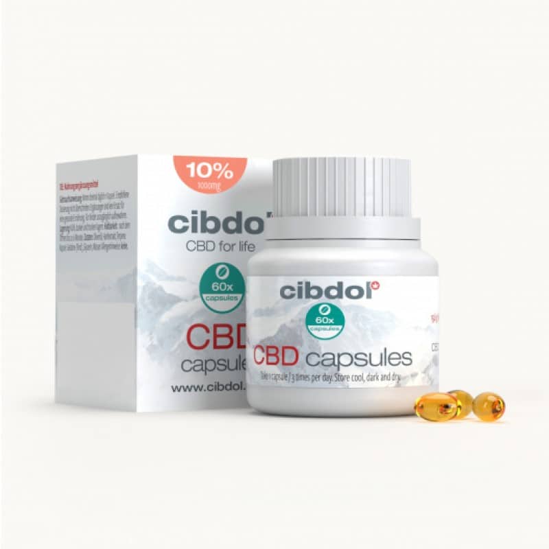 CBD Softgel Kapseln 10% von Cibdol - Hochwertige CBD Kapseln mit einer Konzentration von 10%. Erleben Sie die Bequemlichkeit von CBD in praktischen Kapseln von Cibdol.