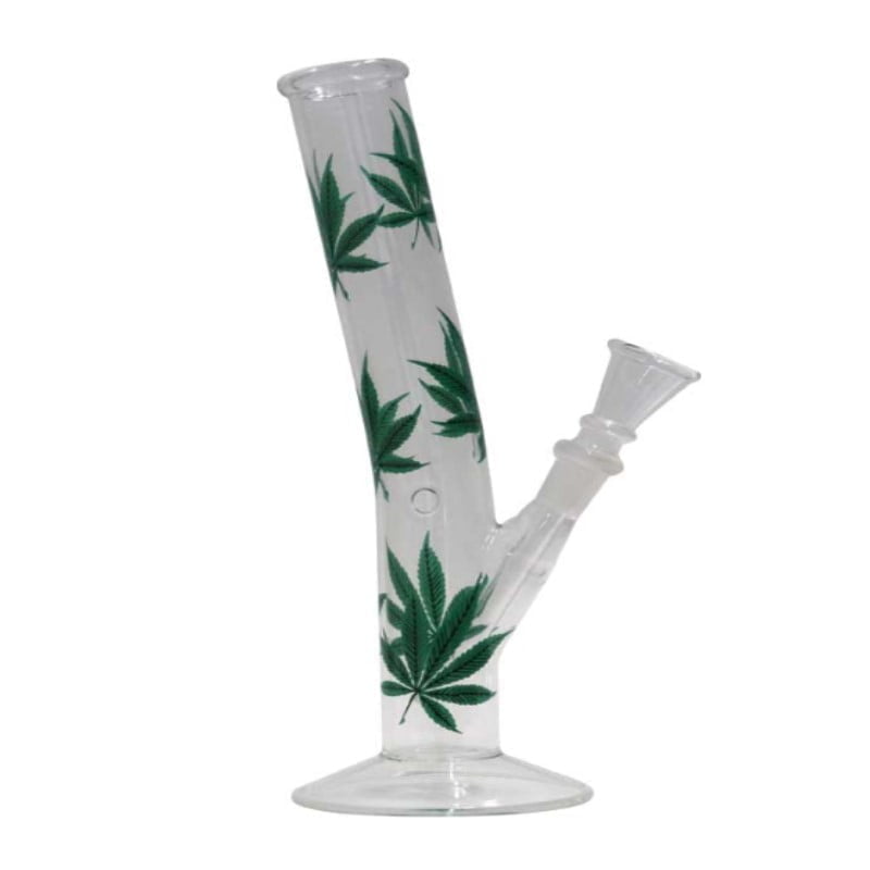 Multi Weed Leaf Glasbong: Genieße deine Rauchsessions mit dieser farbenfrohen Glasbong, verziert mit mehreren Cannabisblättern. Eine stilvolle und funktionale Ergänzung zu deiner Rauchausstattung.