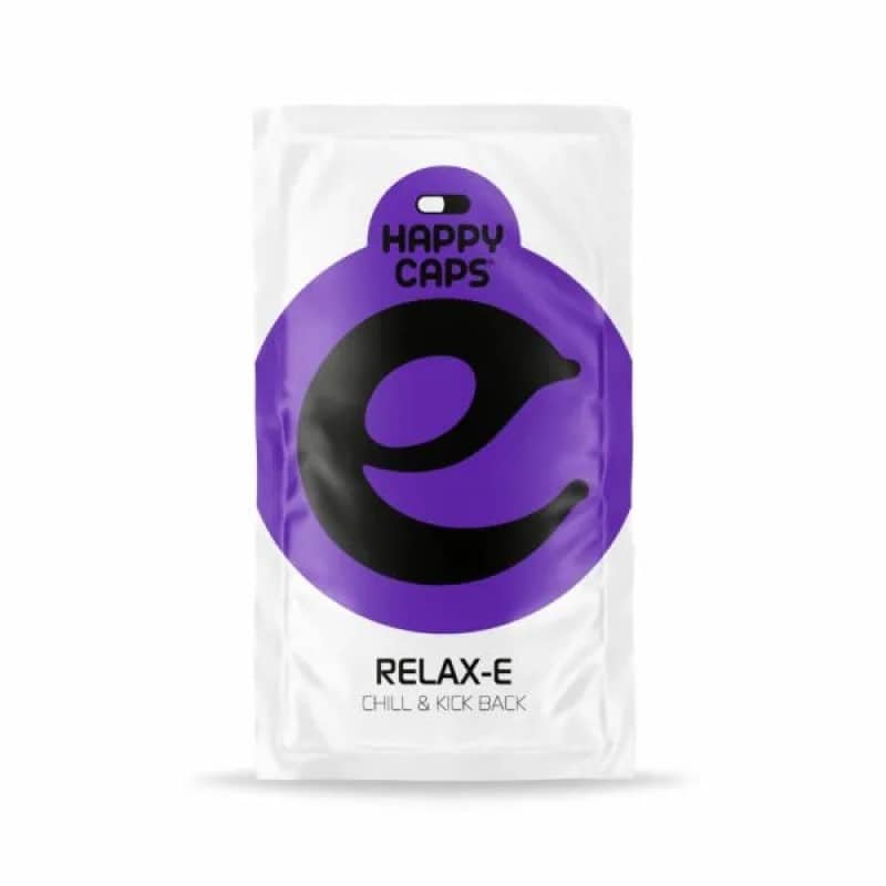 Relax E von Happy Caps - Entspanne und relaxe mit Relax E Kapseln. Eine natürliche Formel, um Stress zu reduzieren und ein Gefühl der Ruhe zu fördern.