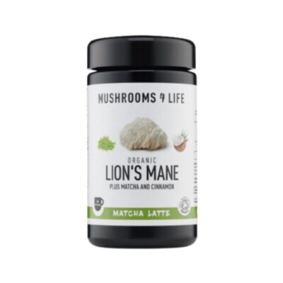 Lions Mane Matcha Latte von Mushrooms4Life mit einem Inhalt von 110 Gramm